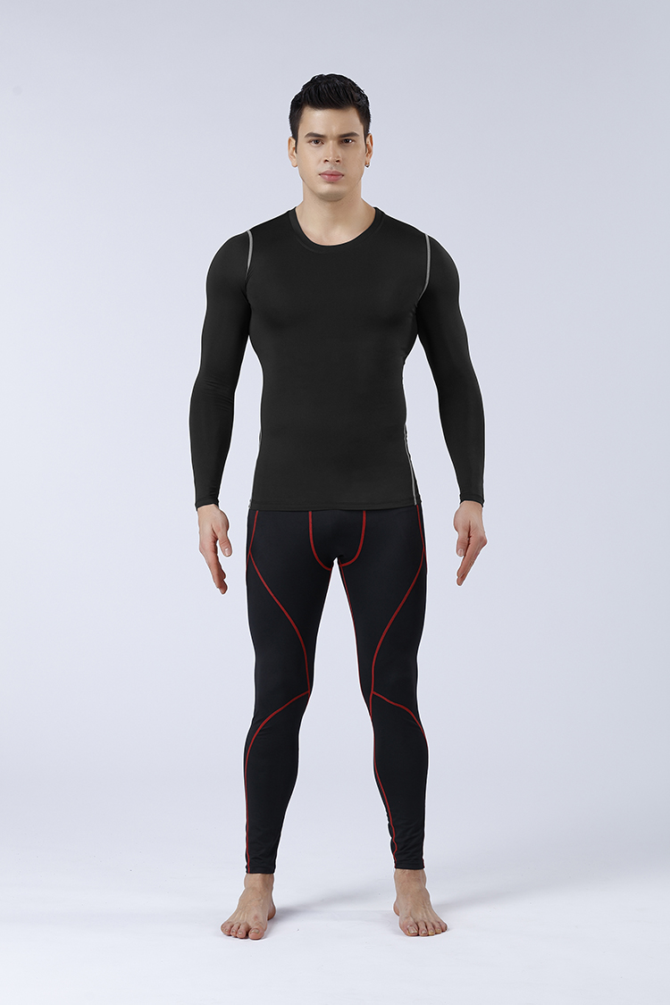 Men's Thermal Long Sleeve Compression Shirts Dry Fit Moisture Wicking Top