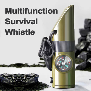 7 in 1 Multifunctional Safety Survival Whistle Perfect for Hiking, Camping, Biking & More