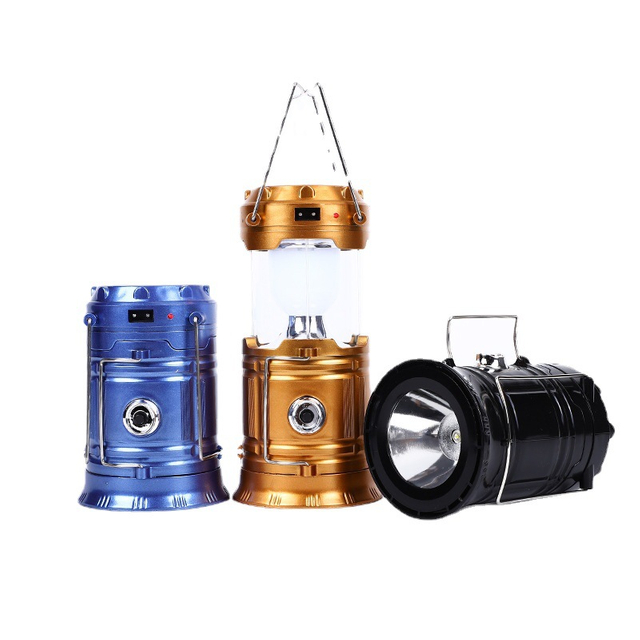 Solar Lantern Flashlights USB Rechargeable Camping Lantern LED