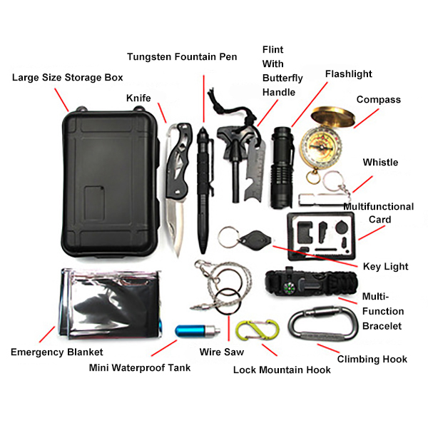 Outdoor Equipment Survival Kit Set