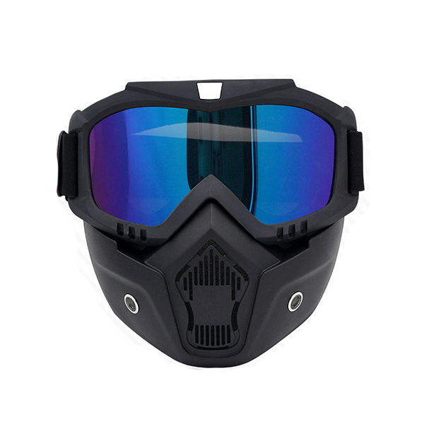 Motorcycle Helmet Riding Goggles with Removable Face Mask